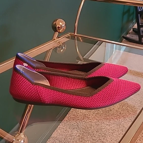 ROTHY'S magenta knit flats